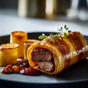 Feuilleté roulé à la viande hachée