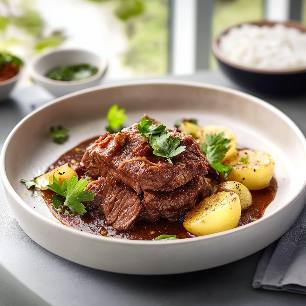 Effiloché de boeuf mijoté depuis recettemoderne