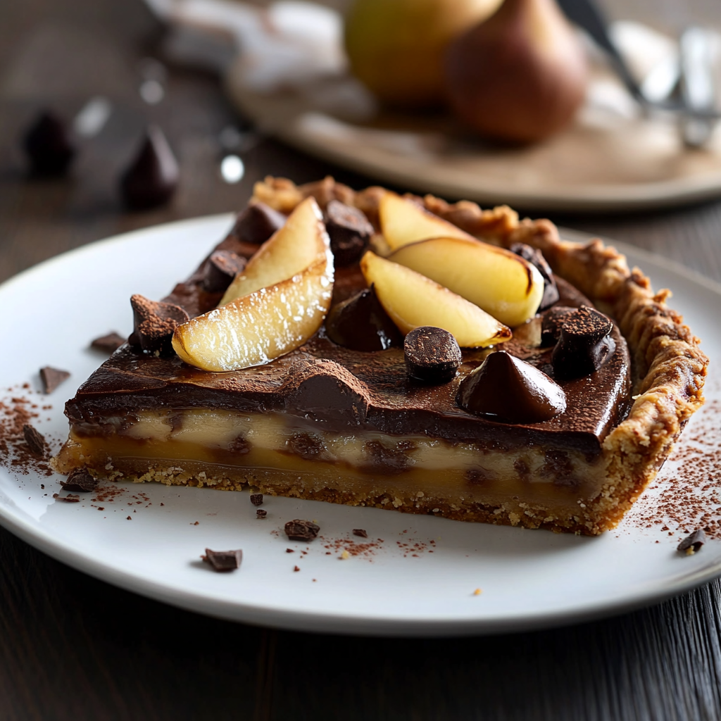 tarte poire chocolat maison depuis recettemoderne