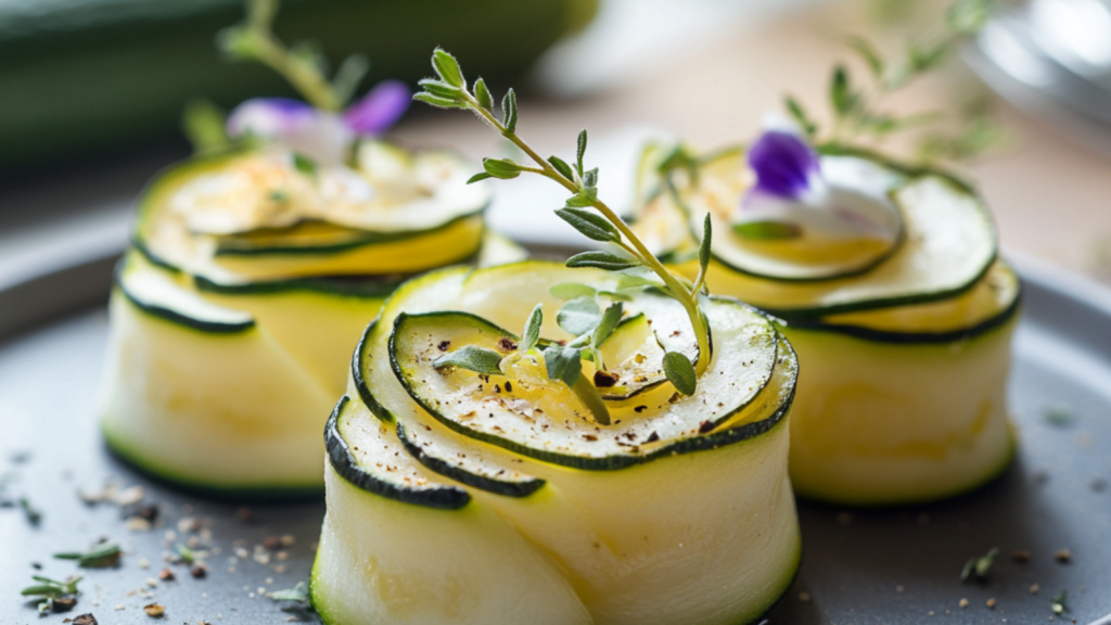 Fleurs de Courgettes au Chèvre Frais et Menthe