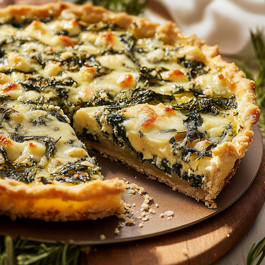 TARTE ÉPINARDS RICOTTA au Parmesan depuis recettemoderne