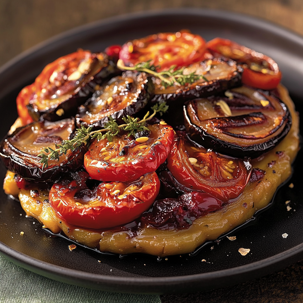 Tatin d’Aubergines aux Tomates Séchées