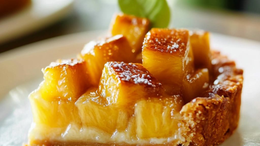 Tarte à l'Ananas Caramélisé : Dessert Exotique