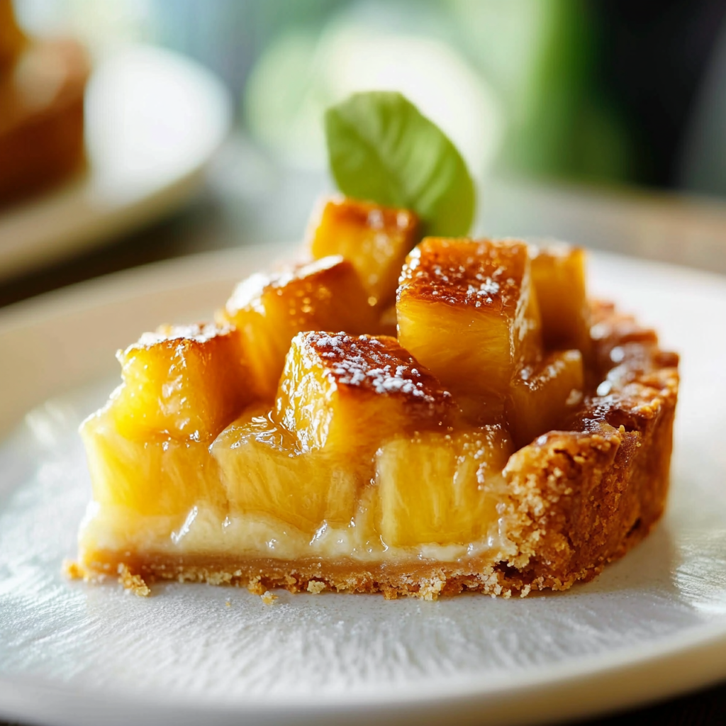 Tarte à l'Ananas Caramélisé : Dessert Exotique