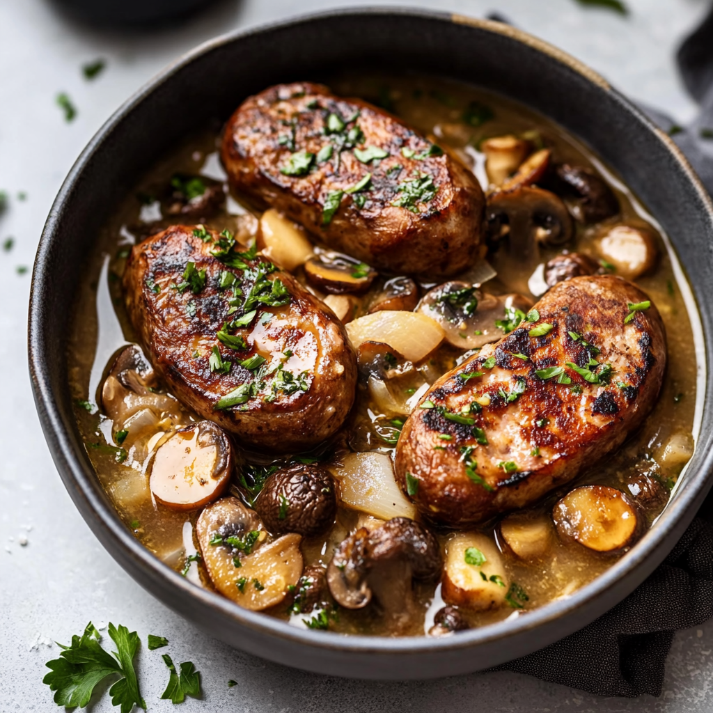 les Saucisses aux Champignons depuis recettemoderne