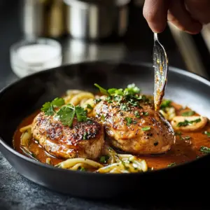 POULET RÔTI, SAUCE CRÉMEUSE À L'AIL ET AU POIVRE depuis recettemoderne