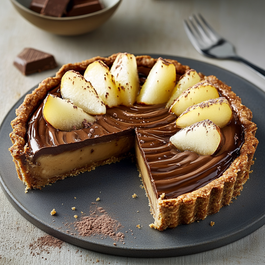 tarte poire chocolat maison depuis recettemoderne