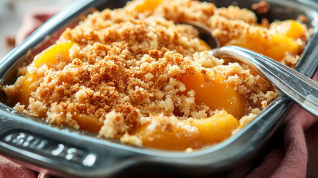 Crumble aux Pêches Facile et Délicieux