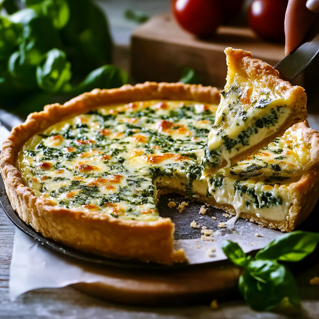 TARTE ÉPINARDS RICOTTA au Parmesan depuis recettemoderne