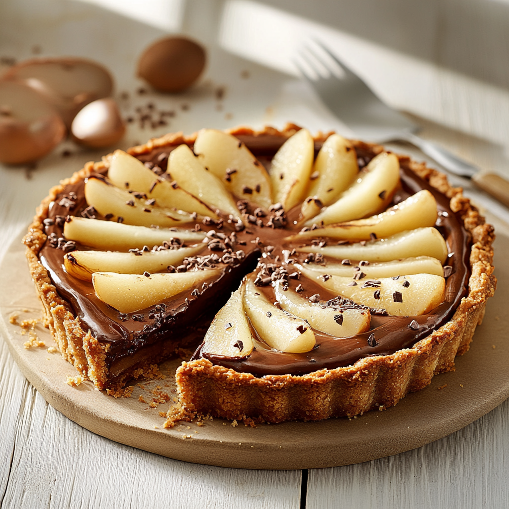 tarte poire chocolat maison depuis recettemoderne