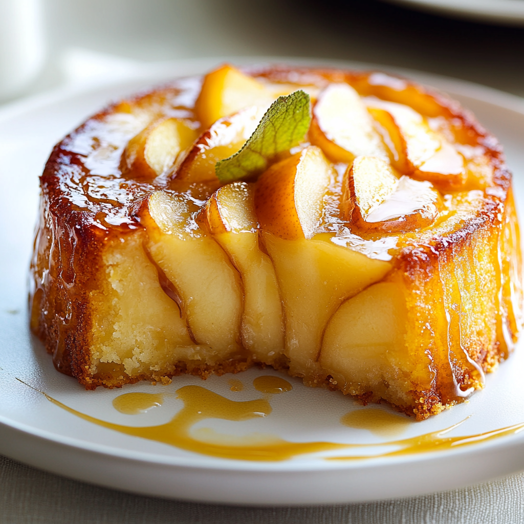 Gâteau aux Poires Caramélisées : Douceur Fondante