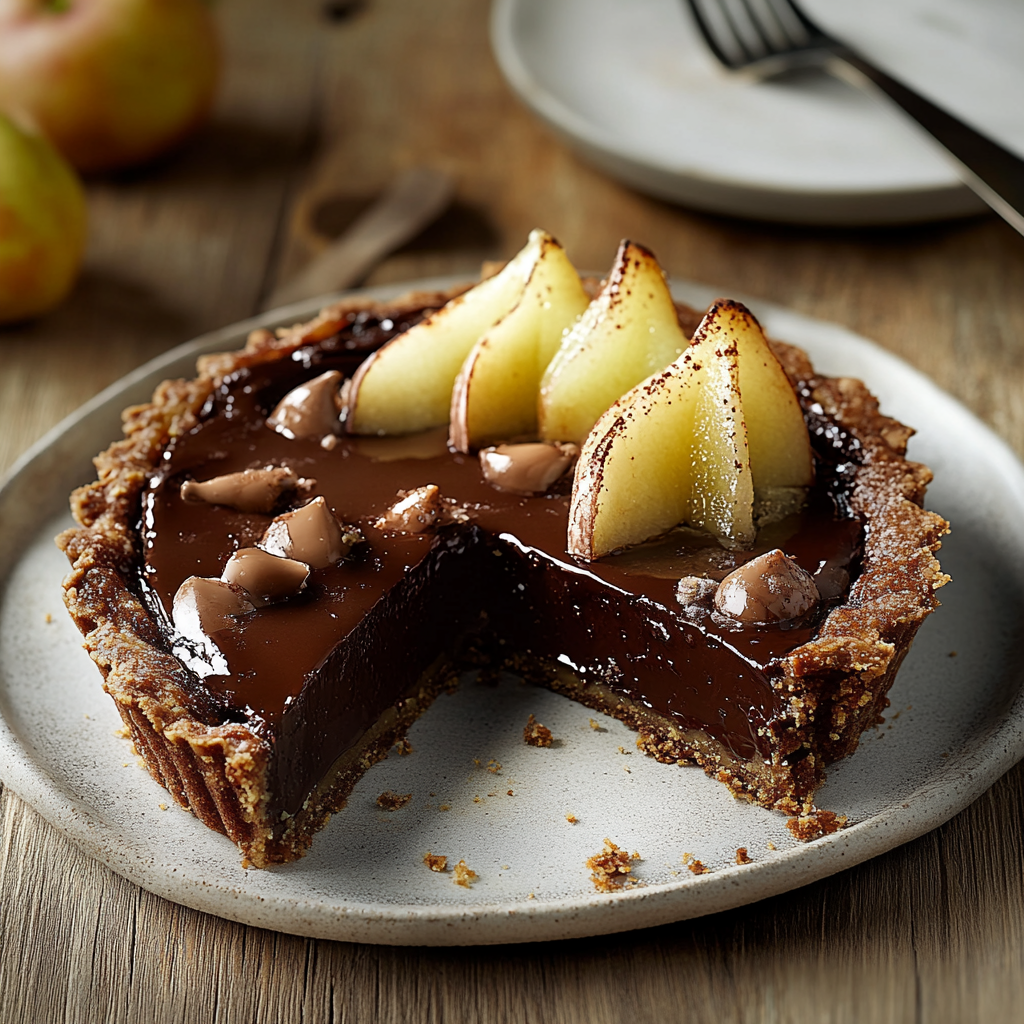 tarte poire chocolat maison depuis recettemoderne