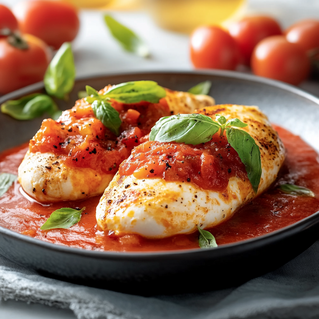 Poulet Mozzarella à la Sauce Tomate depuis recettemoderne