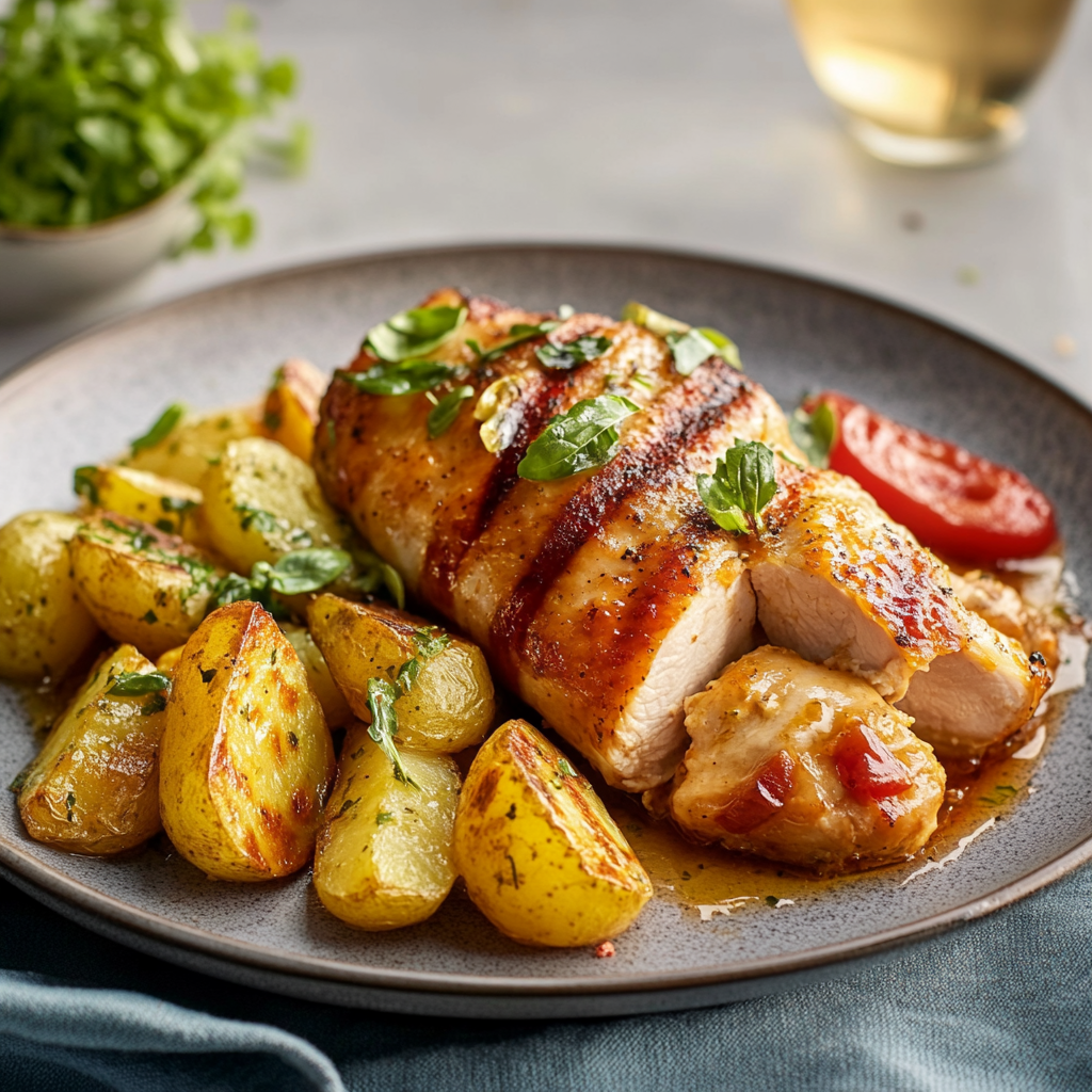 Poulet à l’Italienne et Pommes de Terre Rôties