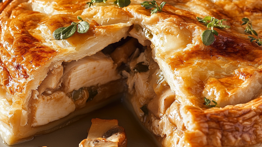 Tourte Poulet Champignons