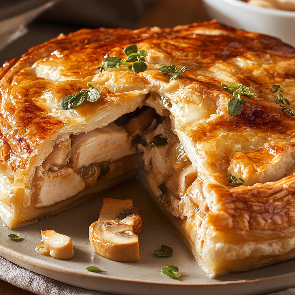 Tourte Poulet Champignons