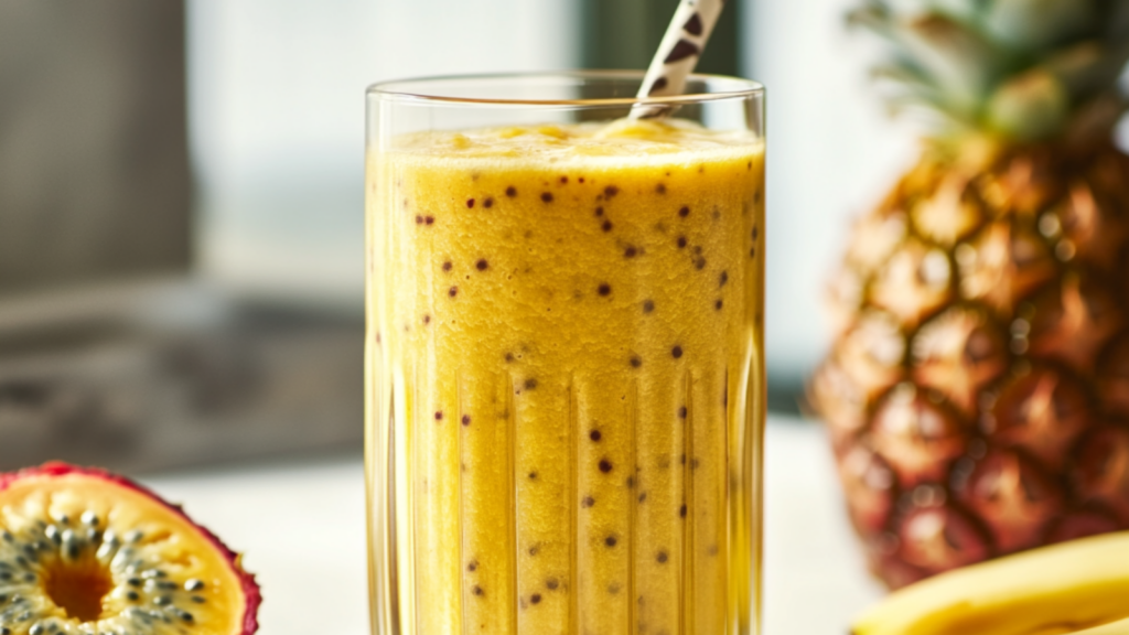 Smoothie Ananas, Passion et Banane : Tropical et Rafraîchissant