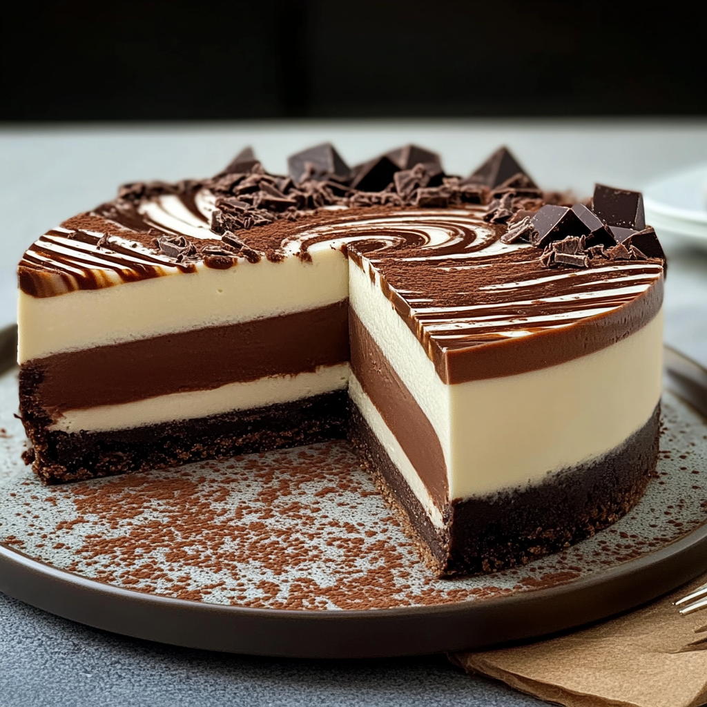 Mousse Zébrée aux Deux Chocolats
