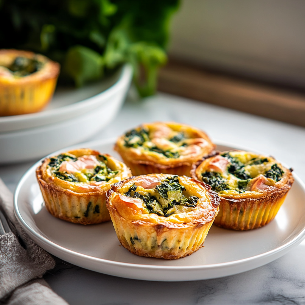Muffins Quiche Épinards depuis recettemoderne