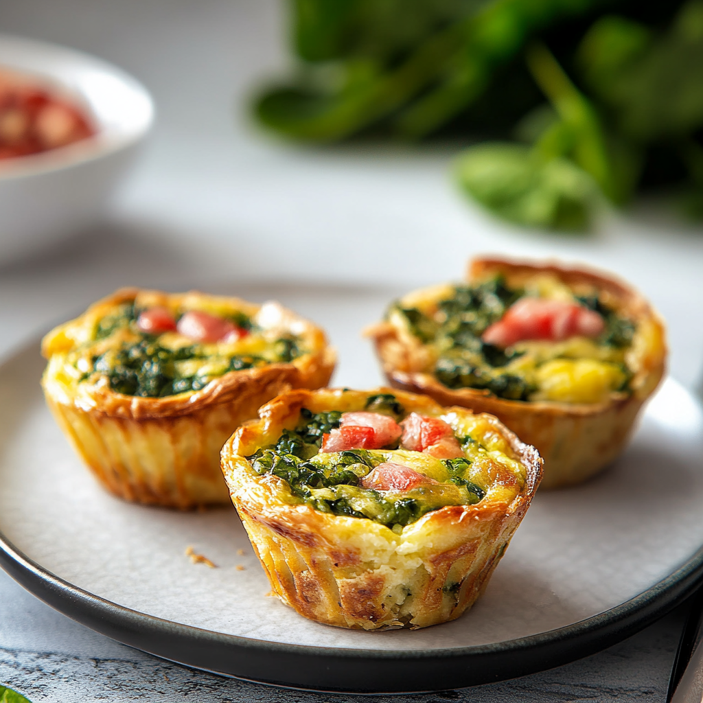 Muffins Quiche Épinards depuis recettemoderne