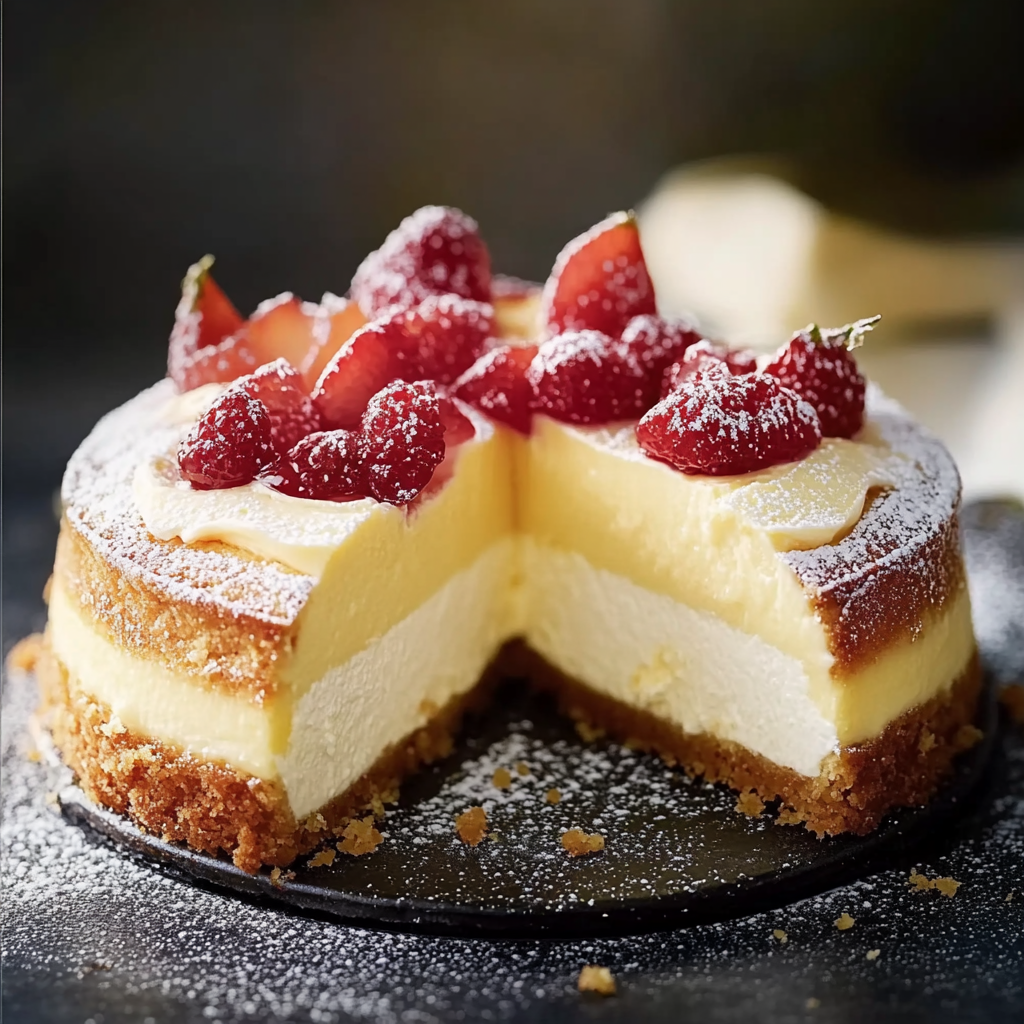 Gâteau Magique au Mascarpone : Délice Étonnant en Trois Couches