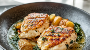 Poitrine de poulet farcie aux épinards depuis recettemoderne