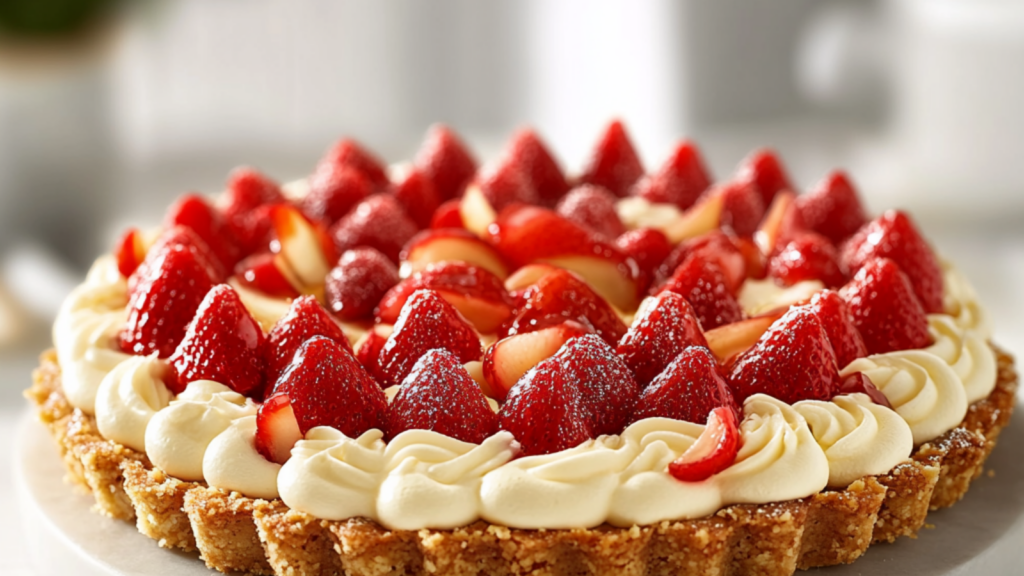 Tarte Vanille Noisette et Fraises