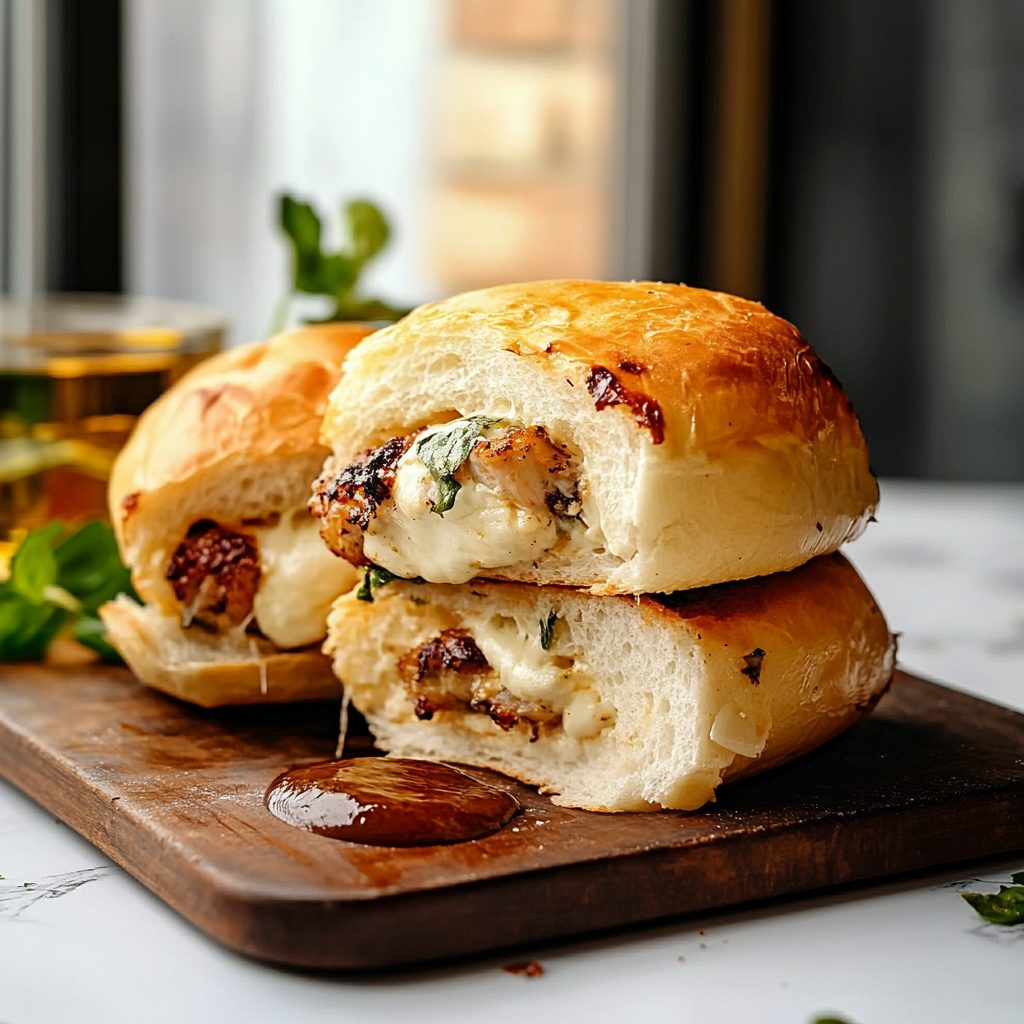 Buns Farcis Poulet & Mozzarella