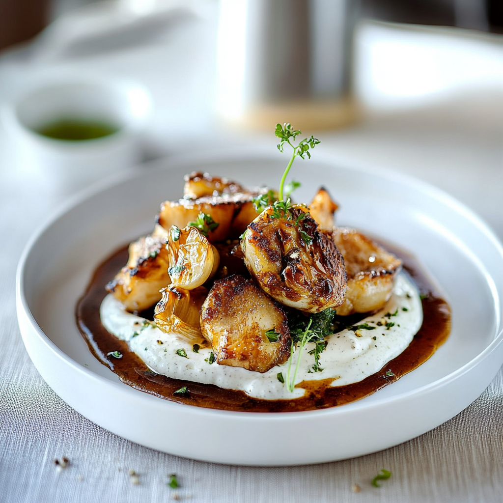Chou-Fleur Rôti & Sauce à l’Ail