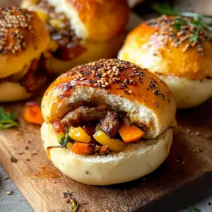 Buns à la viande hachée et légumes depuis recettemoderne