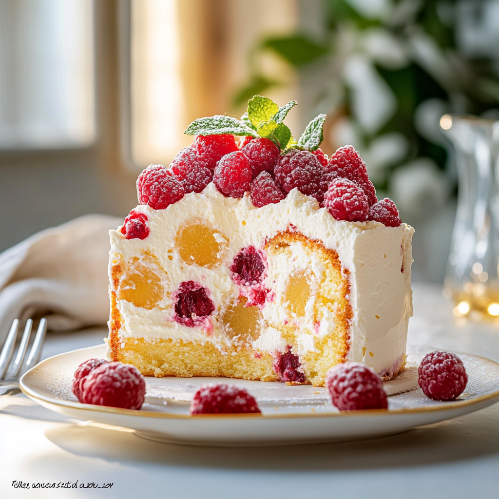 Cake Mascarpone Framboises Citron