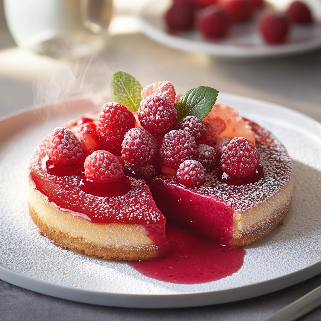 Croustillant aux framboises depuis recettemoderne