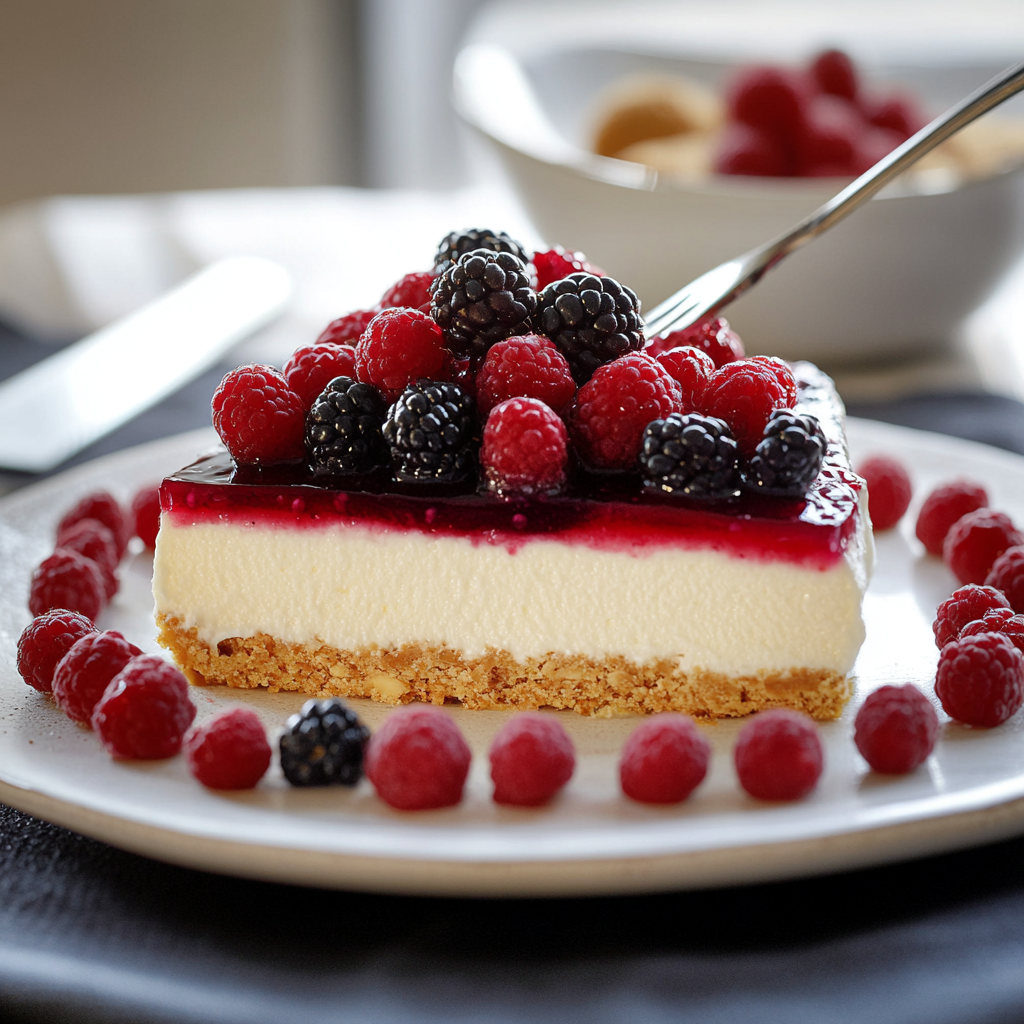 Gâteau léger et moelleux, garni de confiture de framboise depuis recettemoderne