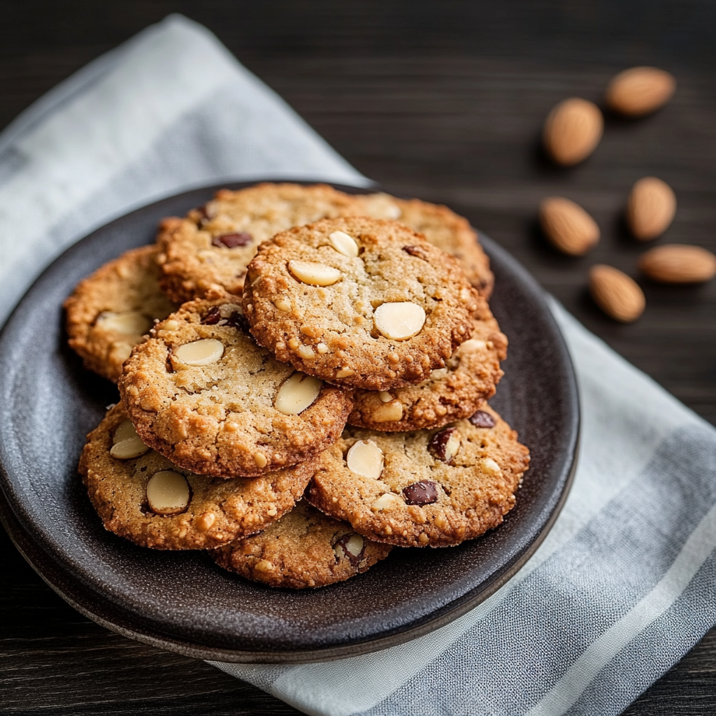 Biscuits aux Flocons d'Avoine et Amandes depuis recettemoderne