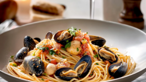 spaghetti aux moules depuis recettemoderne