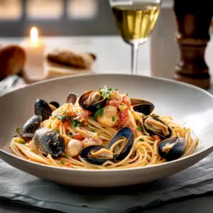 spaghetti aux moules depuis recettemoderne