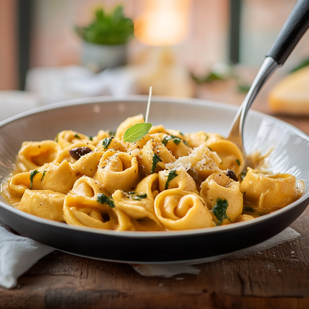 Tortellini Sauce Crémeuse au Fromage