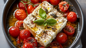 Feta et tomates cerises au four depuis recettemoderne