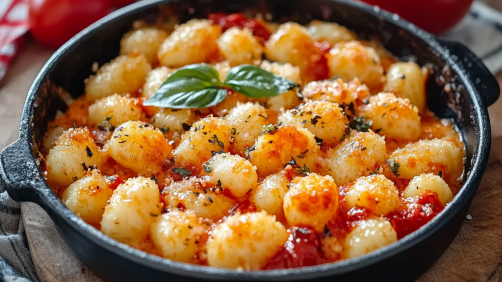Gnocchis Gratinés à la Sauce Tomate et Dinde