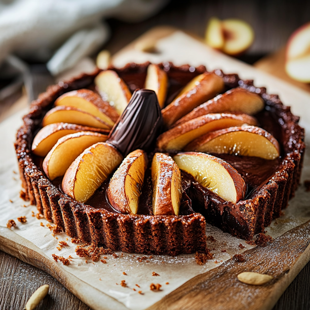 tarte poire chocolat maison depuis recettemoderne