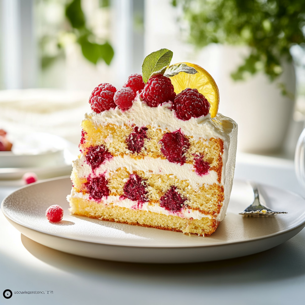 Cake Mascarpone Framboises Citron