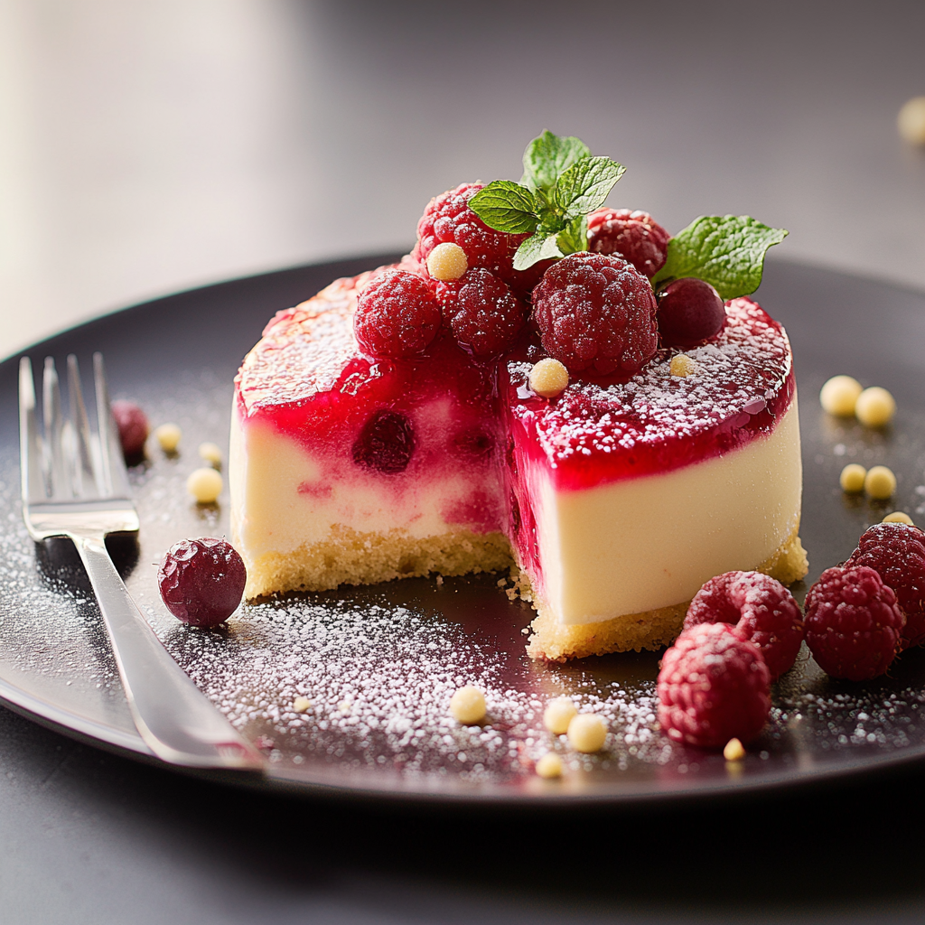 Croustillant aux framboises depuis recettemoderne