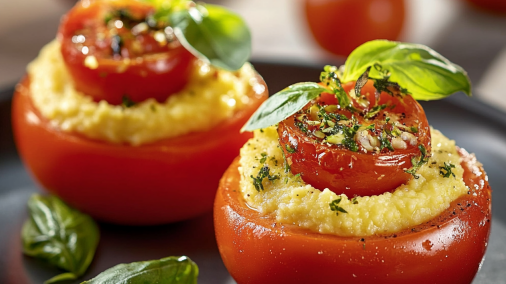 Tomates Farcies à la Polenta Parfumée