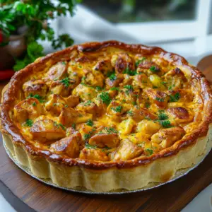 Tarte au poulet au curry depuis recettemodern