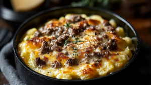 Coquillettes à la viande hachée et raclette depuis recettemoderne