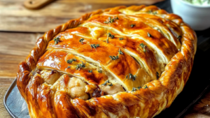 Tourte Tressée au Poulet : Un Plat Réconfortant