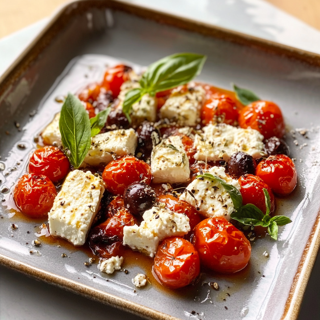 Feta et tomates cerises au four depuis recettemoderne