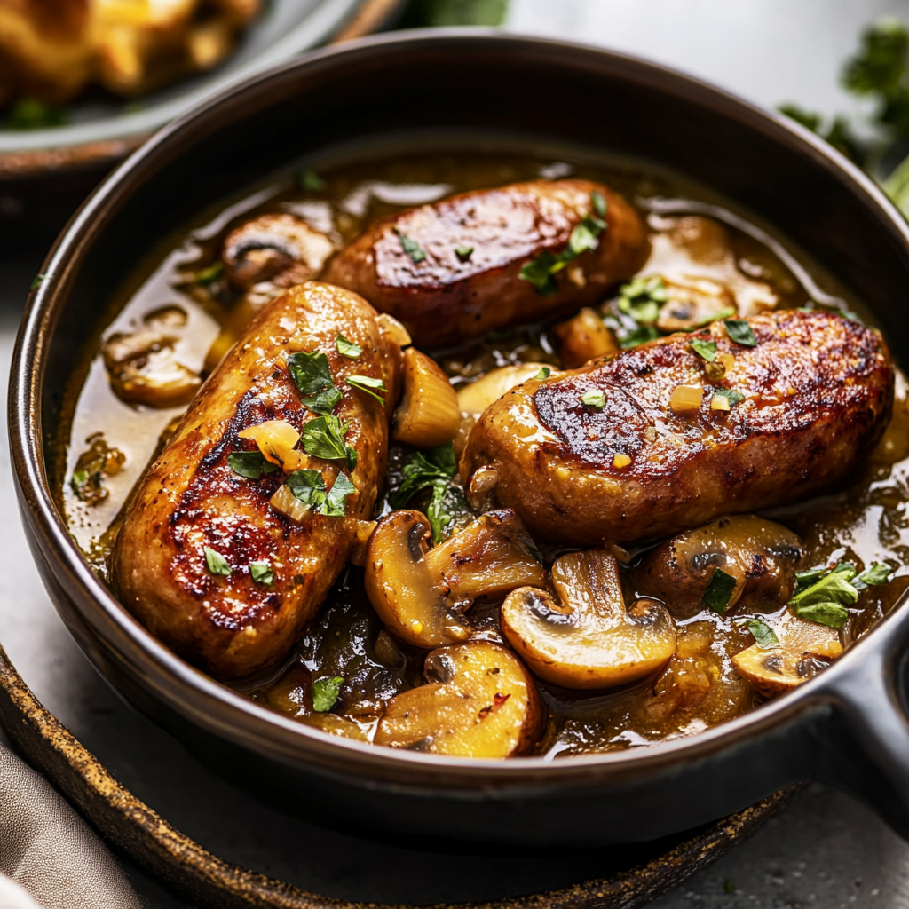 les Saucisses aux Champignons depuis recettemoderne