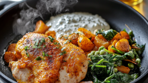 Poulet paprika fumé et épinards depuis recettemoderne