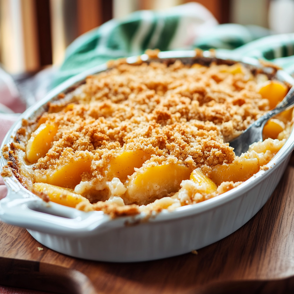 Crumble aux Pêches Facile et Délicieux